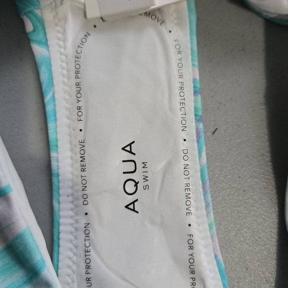 Aqua Women's Swirl Print Basic Bikini Bottom Small - Picture 6 of 7